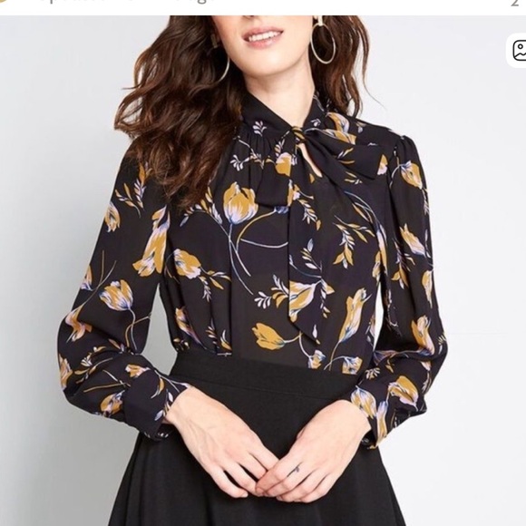 Modcloth Marvel the Masses Tie-Neck Blouse - 3X - Picture 11 of 11